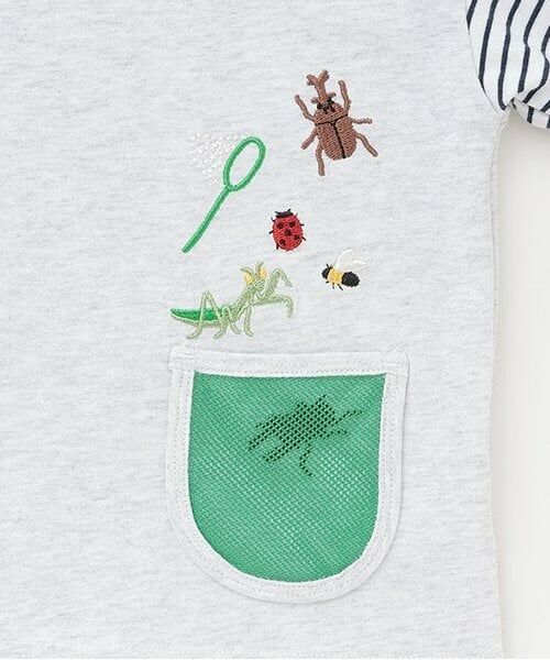 kladskap / クレードスコープ Tシャツ | 【人気商品再入荷】【直営店で取り扱い無し】ポケットから昆虫袖ボーダー長袖Tシャツ | 詳細3