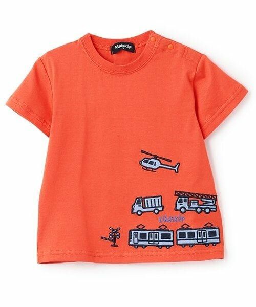 kladskap / クレードスコープ Tシャツ | 【人気商品再入荷】【直営店で取り扱い無し】乗り物アップリケ半袖Tシャツ（赤）