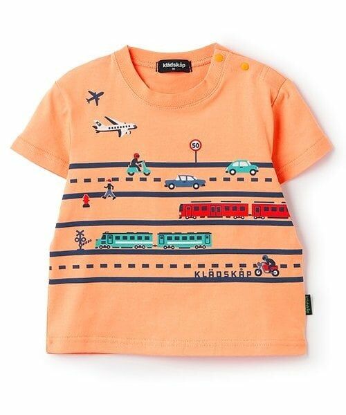 kladskap / クレードスコープ Tシャツ | 【人気商品再入荷】【直営店で取り扱い無し】乗り物グラフィック半袖Tシャツ（ライト オレンジ）