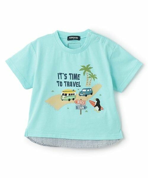 kladskap / クレードスコープ Tシャツ | 【人気商品再入荷】【直営店で取り扱い無し】海と車とペンギン半袖Tシャツ（サックス）