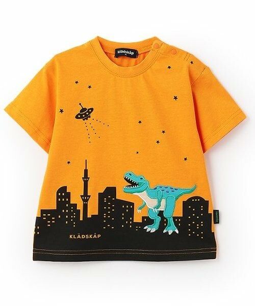 kladskap / クレードスコープ Tシャツ | 【人気商品再入荷】【直営店で取り扱い無し】街と恐竜半袖Tシャツ（オレンジ）