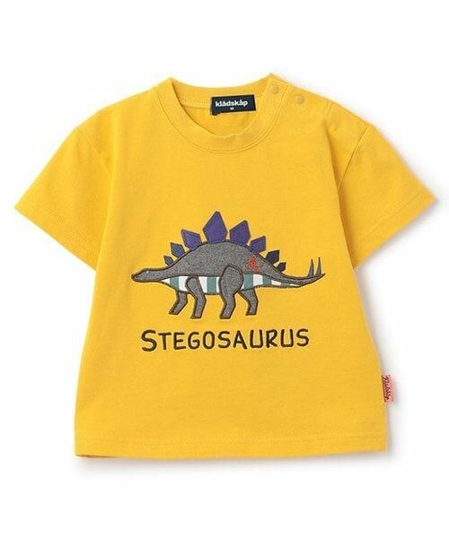kladskap / クレードスコープ Tシャツ | 【人気商品再入荷】【直営店で取り扱い無し】恐竜アップリケ半袖Tシャツ（カラシ）