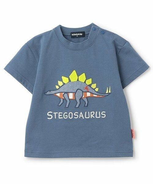 kladskap / クレードスコープ Tシャツ | 【人気商品再入荷】【直営店で取り扱い無し】恐竜アップリケ半袖Tシャツ（紺）