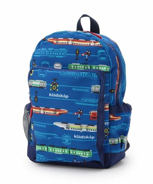 kladskap / クレードスコープ リュック・バックパック | 電車総柄リュック（ブルー）