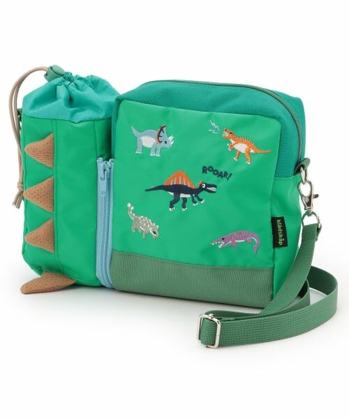 kladskap / クレードスコープ ショルダーバッグ | 恐竜やらかしショルダーバッグ（エメラルド グリーン）