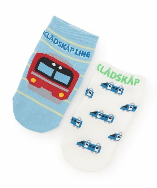 kladskap / クレードスコープ ソックス | 2足セット電車ショートソックス（サックス）