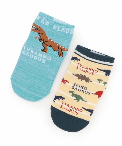 kladskap / クレードスコープ ソックス | 2足セット恐竜ショートソックス（サックス）