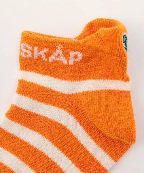 kladskap / クレードスコープ ソックス | 恐竜刺しゅうボーダースニーカーインソックス | 詳細1