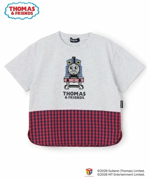 kladskap / クレードスコープ Tシャツ | 【3月13日発売予定】【トーマス】チェック切替半袖Tシャツ（シロ杢）