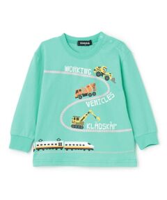 kladskap / クレードスコープ Tシャツ | 【人気商品再入荷】【直営店で取り扱い無し】働く車と電車長袖Tシャツ