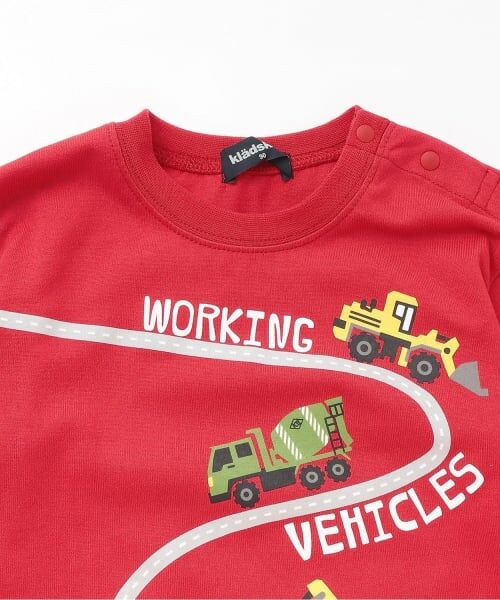 kladskap / クレードスコープ Tシャツ | 【人気商品再入荷】【直営店で取り扱い無し】働く車と電車長袖Tシャツ | 詳細2