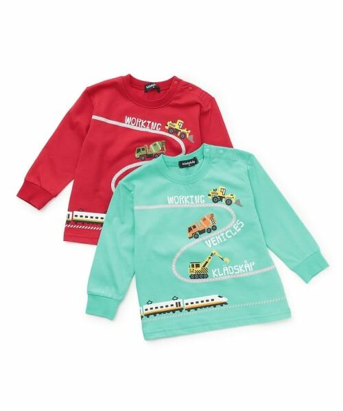 kladskap / クレードスコープ Tシャツ | 【人気商品再入荷】【直営店で取り扱い無し】働く車と電車長袖Tシャツ | 詳細5