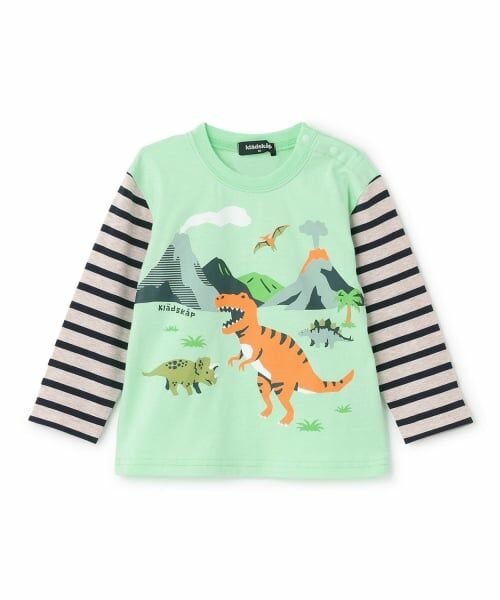 kladskap / クレードスコープ Tシャツ | 【人気商品再入荷】【直営店で取り扱い無し】恐竜の世界長袖Tシャツ（エメラルド グリーン）