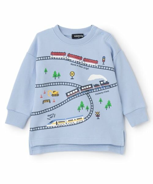 kladskap / クレードスコープ スウェット | 【人気商品再入荷】【直営店で取り扱い無し】電車プリントトレーナー（サックス）