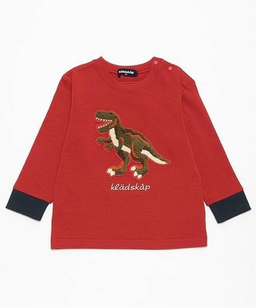kladskap / クレードスコープ Tシャツ | 【人気商品再入荷】【直営店で取り扱い無し】サガラ恐竜長袖Tシャツ(赤)