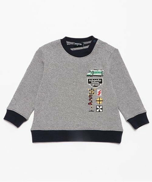 kladskap / クレードスコープ Tシャツ | 【人気商品再入荷】【直営店で取り扱い無し】電車と踏切接結長袖Tシャツ(グレー)