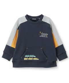 kladskap / クレードスコープ スウェット | 【人気商品再入荷】【直営店で取り扱い無し】電車刺しゅうブロッキングトレーナー