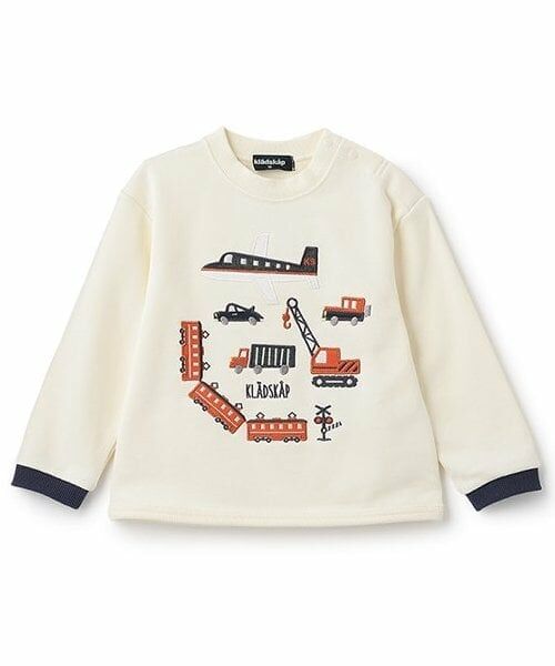 kladskap / クレードスコープ スウェット | 【人気商品再入荷】【直営店で取り扱い無し】乗り物アップリケトレーナー（アイボリー）