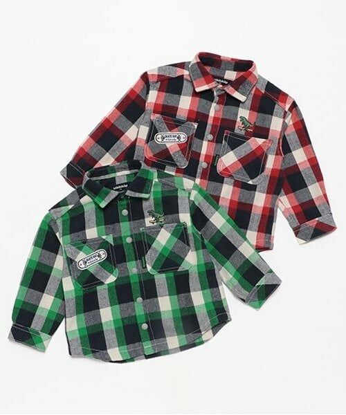 kladskap / クレードスコープ シャツ・ブラウス | 【人気商品再入荷】【直営店で取り扱い無し】恐竜チェック長袖シャツ | 詳細8