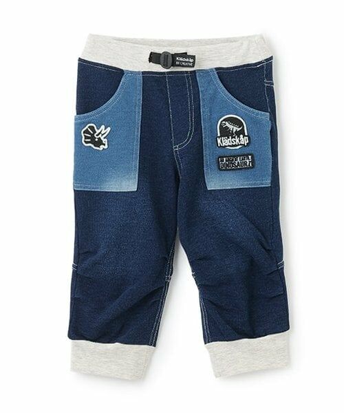 kladskap / クレードスコープ その他パンツ | 【人気商品再入荷】【直営店で取り扱い無し】恐竜ワッペン6分丈裾リブパンツ（紺）