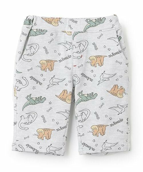 kladskap / クレードスコープ その他パンツ | 【人気商品再入荷】【直営店で取り扱い無し】恐竜総柄6分丈パンツ（シロ杢）