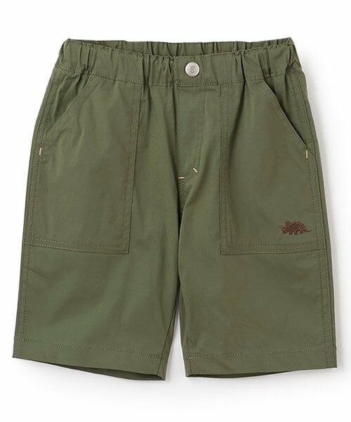 kladskap / クレードスコープ ショート・ハーフ・半端丈パンツ | 【人気商品再入荷】【直営店で取り扱い無し】恐竜ワンポイント6分丈パンツ（カーキ）
