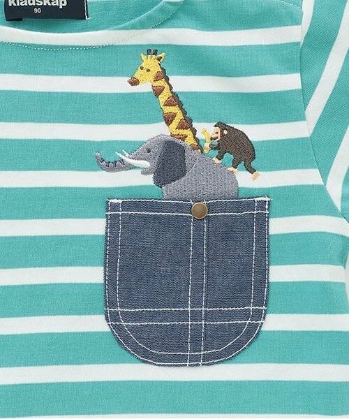 kladskap / クレードスコープ Tシャツ | 【人気商品再入荷】【直営店で取り扱い無し】ポケットからアニマルボーダー長袖Tシャツ | 詳細3