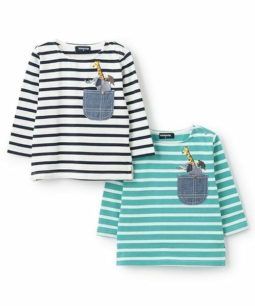 kladskap / クレードスコープ Tシャツ | 【人気商品再入荷】【直営店で取り扱い無し】ポケットからアニマルボーダー長袖Tシャツ | 詳細9