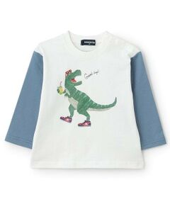 kladskap / クレードスコープ Tシャツ | 【人気商品再入荷】【直営店で取り扱い無し】Good dayザウルス袖配色長袖Tシャツ