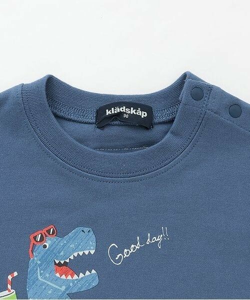 kladskap / クレードスコープ Tシャツ | 【人気商品再入荷】【直営店で取り扱い無し】Good dayザウルス袖配色長袖Tシャツ | 詳細2