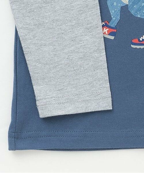 kladskap / クレードスコープ Tシャツ | 【人気商品再入荷】【直営店で取り扱い無し】Good dayザウルス袖配色長袖Tシャツ | 詳細5