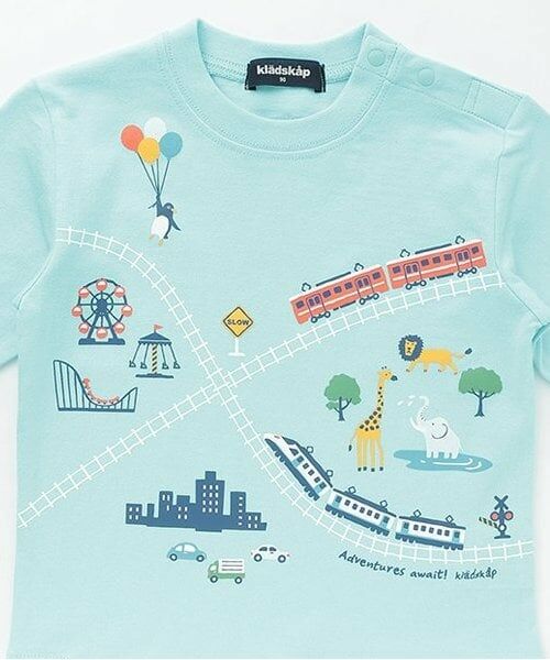 kladskap / クレードスコープ Tシャツ | 【人気商品再入荷】【直営店で取り扱い無し】電車アニマル遊園地長袖Tシャツ | 詳細3