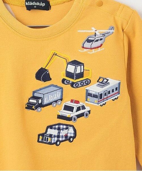 kladskap / クレードスコープ Tシャツ | 【人気商品再入荷】【直営店で取り扱い無し】乗り物アップリケ後ろ切替長袖Tシャツ | 詳細4