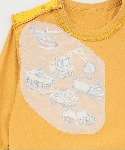 kladskap / クレードスコープ Tシャツ | 【人気商品再入荷】【直営店で取り扱い無し】乗り物アップリケ後ろ切替長袖Tシャツ | 詳細5