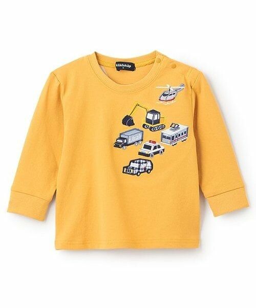 kladskap / クレードスコープ Tシャツ | 【人気商品再入荷】【直営店で取り扱い無し】乗り物アップリケ後ろ切替長袖Tシャツ（黄）