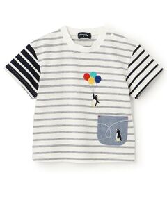 kladskap / クレードスコープ Tシャツ | 【人気商品再入荷】【直営店で取り扱い無し】ポケットにペンギンボーダー半袖Tシャツ