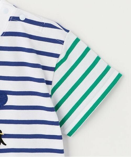 kladskap / クレードスコープ Tシャツ | 【人気商品再入荷】【直営店で取り扱い無し】ポケットにペンギンボーダー半袖Tシャツ | 詳細5