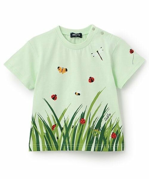 kladskap / クレードスコープ Tシャツ | 【人気商品再入荷】【直営店で取り扱い無し】昆虫プリント半袖Tシャツ（ライト グリーン）
