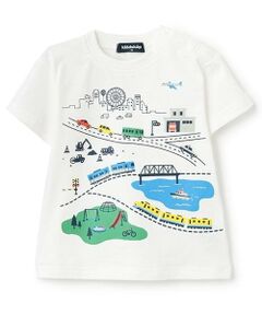 kladskap / クレードスコープ Tシャツ | 【人気商品再入荷】【直営店で取り扱い無し】街と乗り物グラフィック半袖Tシャツ