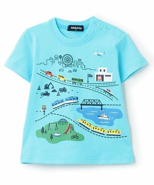 kladskap / クレードスコープ Tシャツ | 【人気商品再入荷】【直営店で取り扱い無し】街と乗り物グラフィック半袖Tシャツ(ライト ブルー)