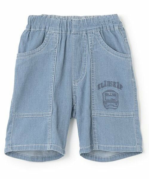 kladskap / クレードスコープ ショート・ハーフ・半端丈パンツ | 【人気商品再入荷】【直営店で取り扱い無し】電車刺しゅう5分丈パンツ（サックス）