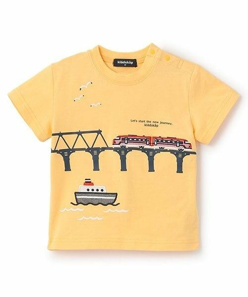 kladskap / クレードスコープ Tシャツ | 【人気商品再入荷】【直営店で取り扱い無し】電車と鉄橋半袖Tシャツ（黄）