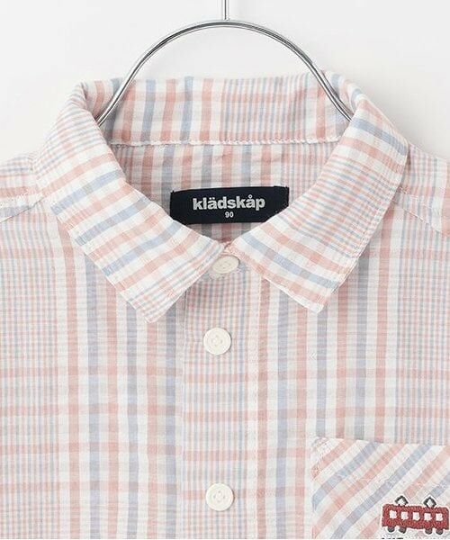 kladskap / クレードスコープ シャツ・ブラウス | 【人気商品再入荷】【直営店で取り扱い無し】電車チェックオーバーサイズ半袖シャツ | 詳細2