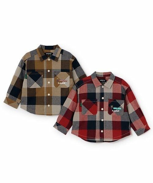 kladskap / クレードスコープ シャツ・ブラウス | 【人気商品再入荷】【直営店で取り扱い無し】電車刺しゅうチェック長袖シャツ | 詳細8