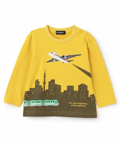 kladskap / クレードスコープ Tシャツ | 【人気商品再入荷】【直営店で取り扱い無し】空の旅/乗り物長袖Tシャツ（カラシ）