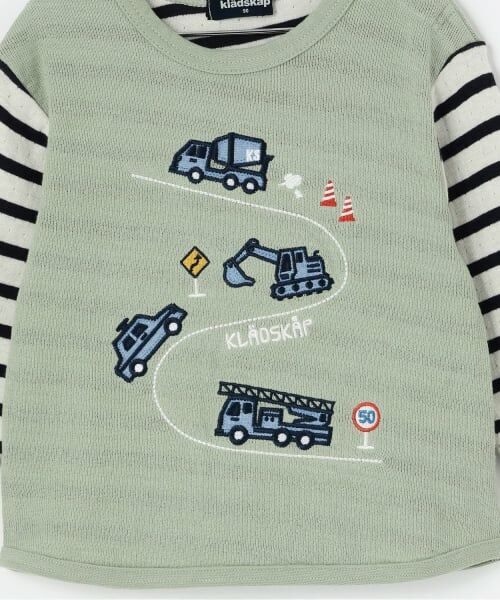 kladskap / クレードスコープ Tシャツ | 【人気商品再入荷】【直営店で取り扱い無し】働く車刺しゅう接結長袖Tシャツ | 詳細3