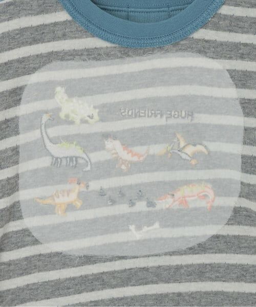 kladskap / クレードスコープ Tシャツ | 【人気商品再入荷】【直営店で取り扱い無し】恐竜刺しゅう袖ライン接結長袖Tシャツ | 詳細4