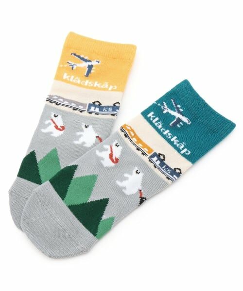 kladskap / クレードスコープ ソックス | 【人気商品再入荷】【直営店で取り扱い無し】空と電車の旅クルーソックス | 詳細5