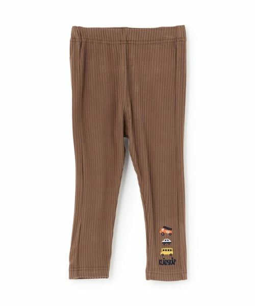 kladskap / クレードスコープ レギンス・スパッツ | 【人気商品再入荷】【直営店で取り扱い無し】働く車刺しゅうロング丈レギパン（茶）