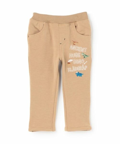 kladskap / クレードスコープ その他パンツ | 【人気商品再入荷】【直営店で取り扱い無し】恐竜刺しゅうロング丈ストレートパンツ（ベージュ）